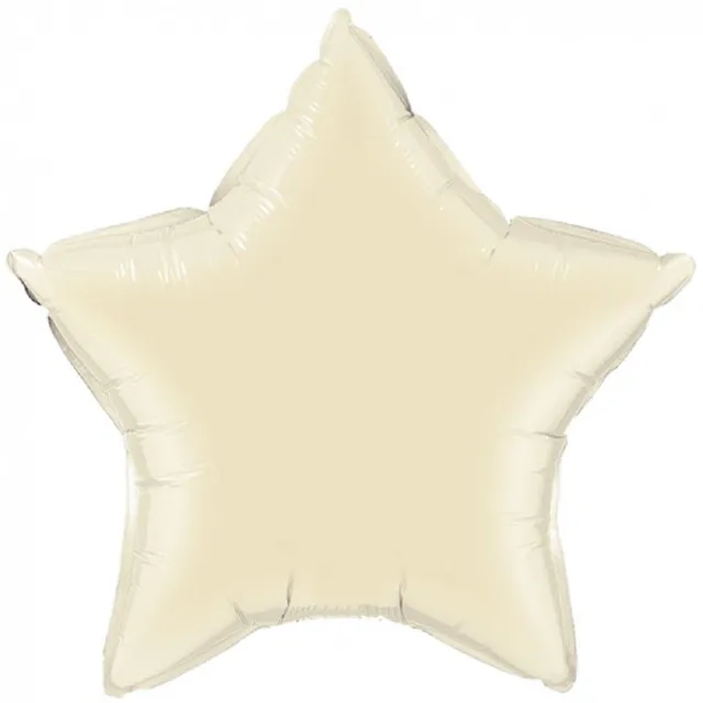 das-kost-mland-dekorationen-stern-folienballon-43cm-elfenbein image 1