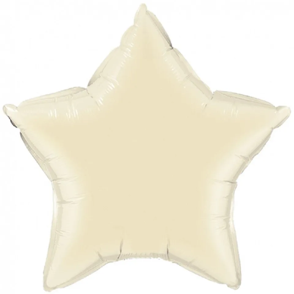 das-kost-mland-dekorationen-stern-folienballon-43cm-elfenbein image 1