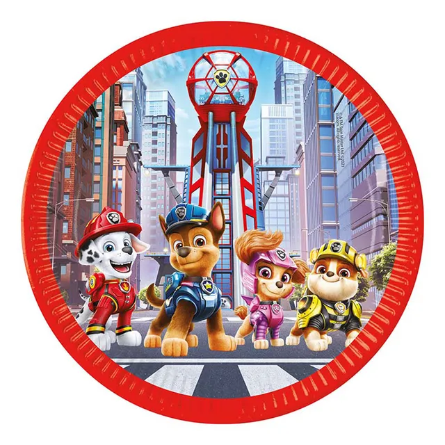 das-kost-mland-dekorationen-pappteller-paw-patrol-movie-23-cm-8-stk image 1
