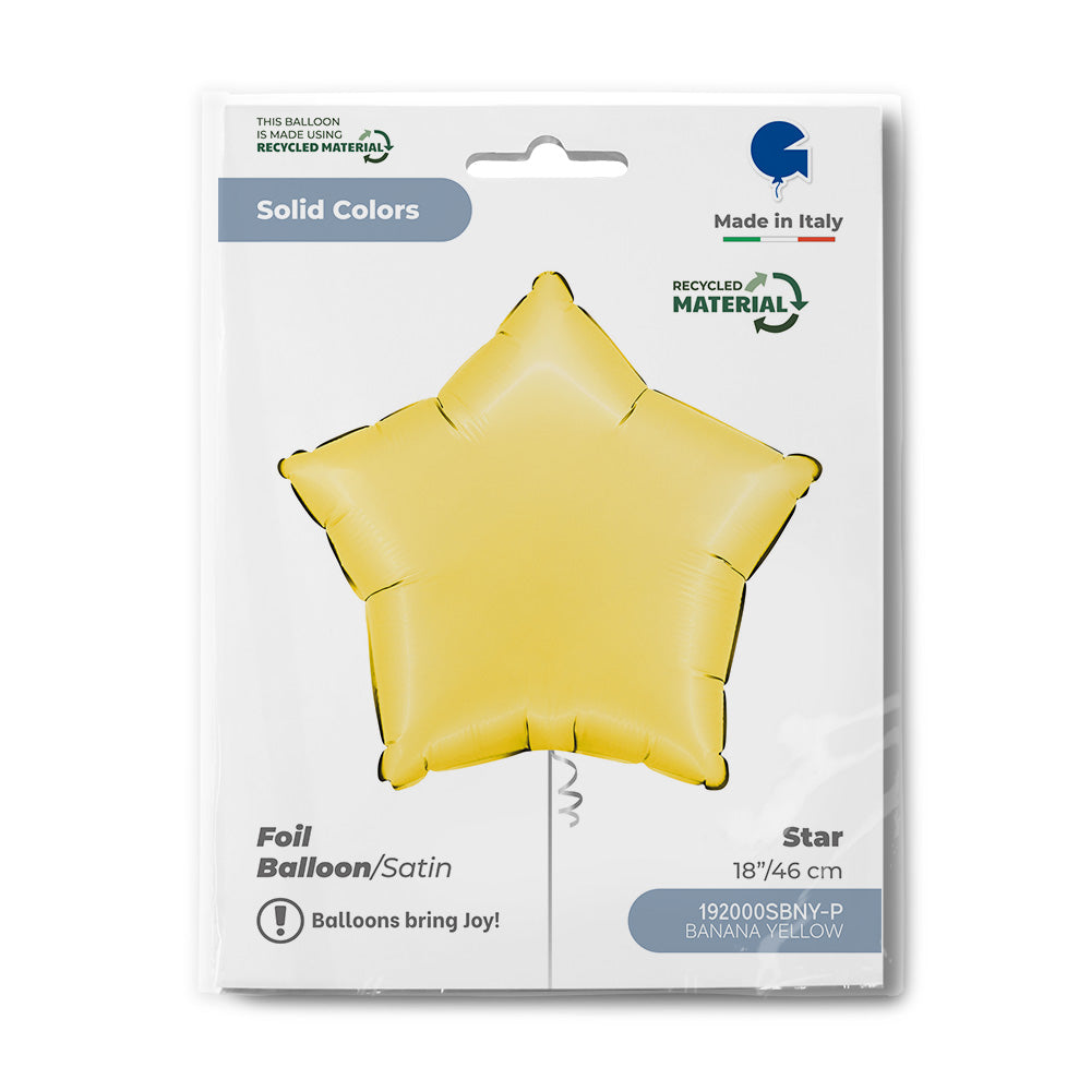 das-kost-mland-stern-folienballon-46cm-satin-banana-yellow image 2