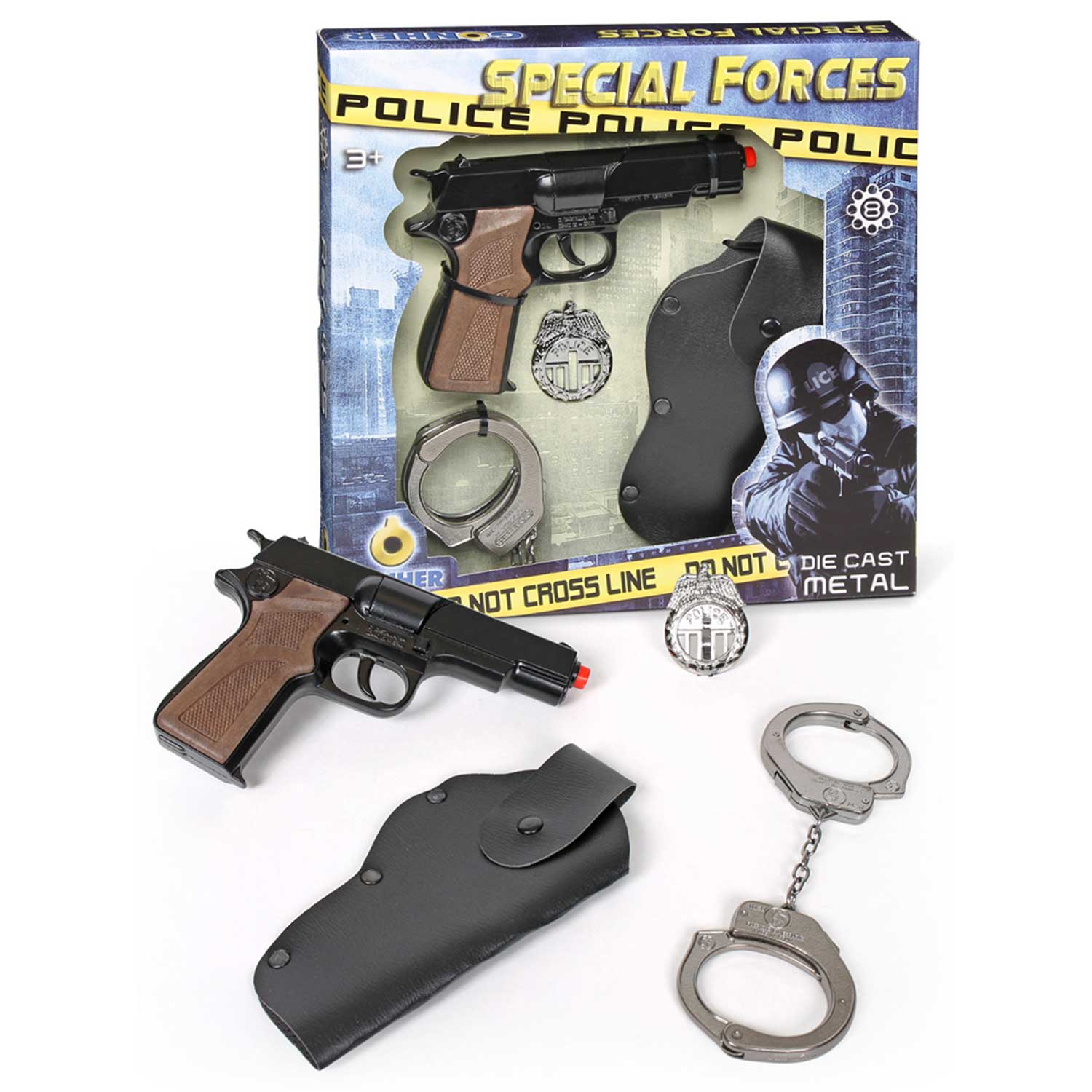 gonher-special-forces-polizei-set-425-6-spielzeug-4-tlg-metall image 1