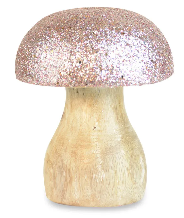 das-kost-mland-dekoration-pilz-74583-dekofigur-7-cm-rosa-glitzer image 1