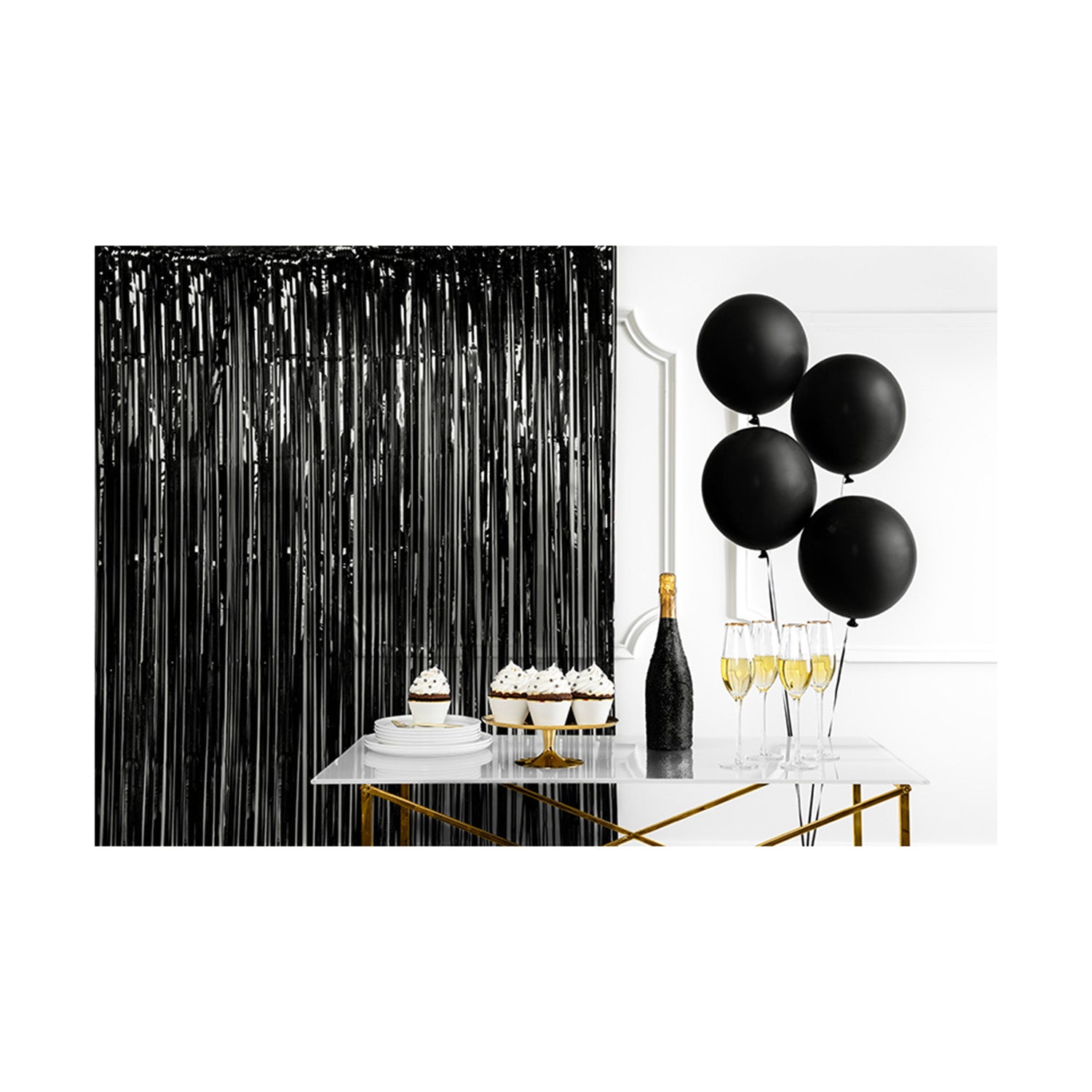 das-kost-mland-deko-lametta-t-rvorhang-90x250-cm-schwarz image 1