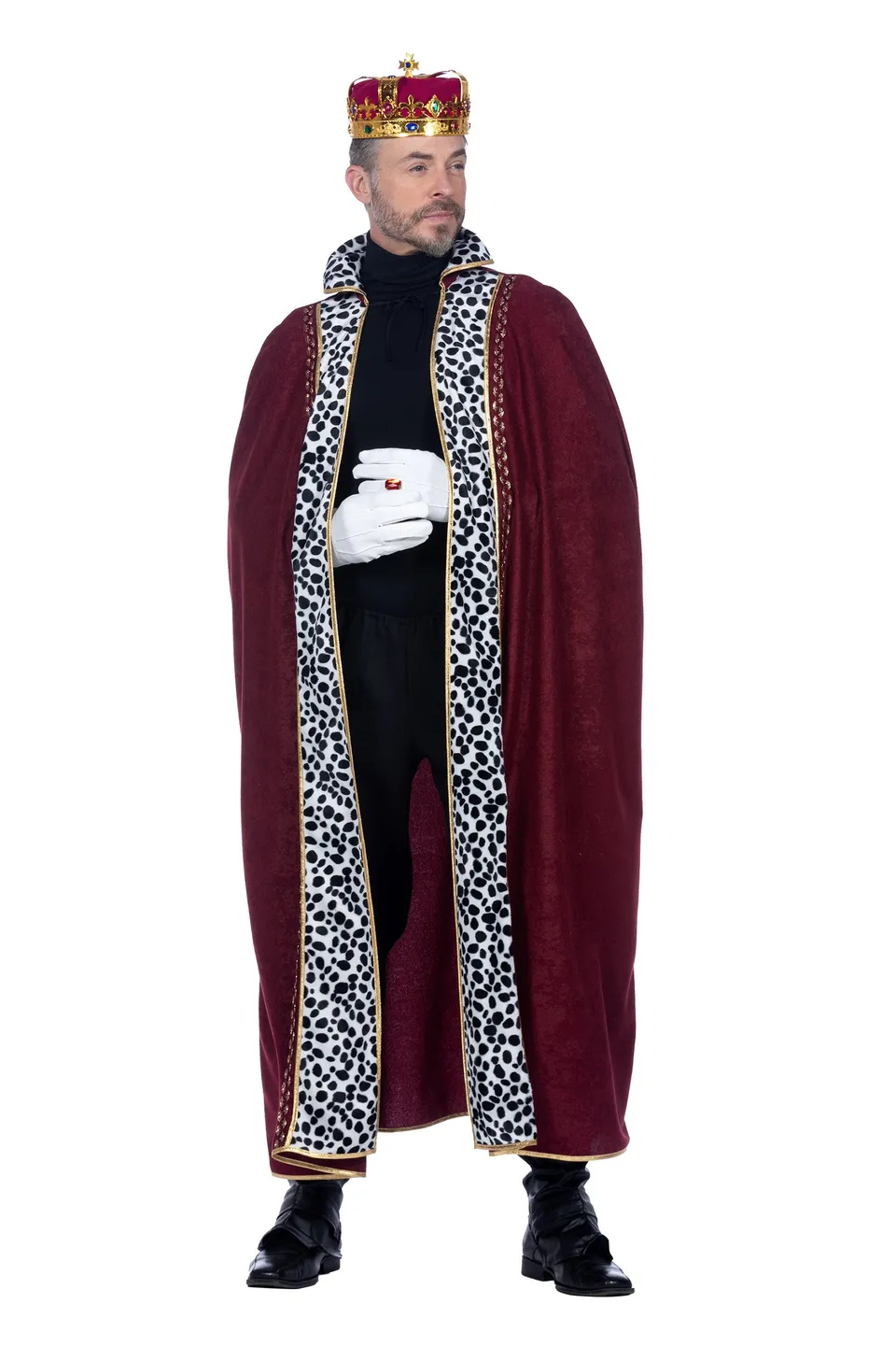 das-kost-mland-herren-k-nigsumhang-xxl-60-62-rot-umhang-fellkragen image 1