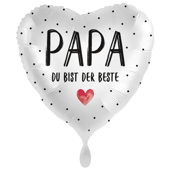 herz-folienballon-papa-du-bist-der-beste-43cm image 1