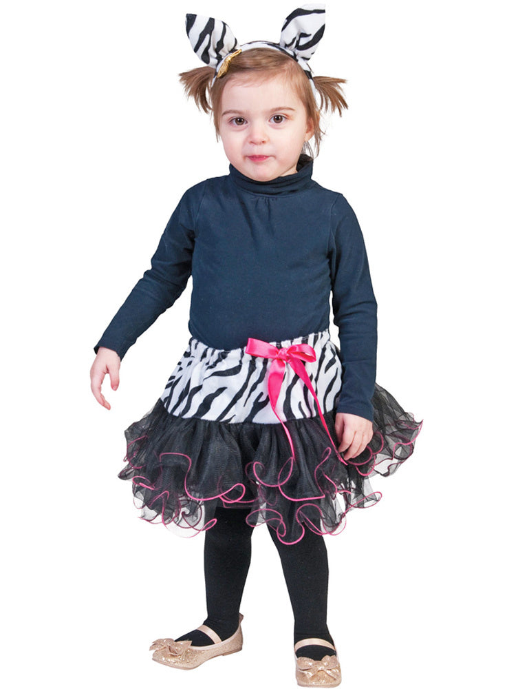 das-kost-mland-zebra-kost-m-m-dchen-2-tlg-t-llrock-set image 2
