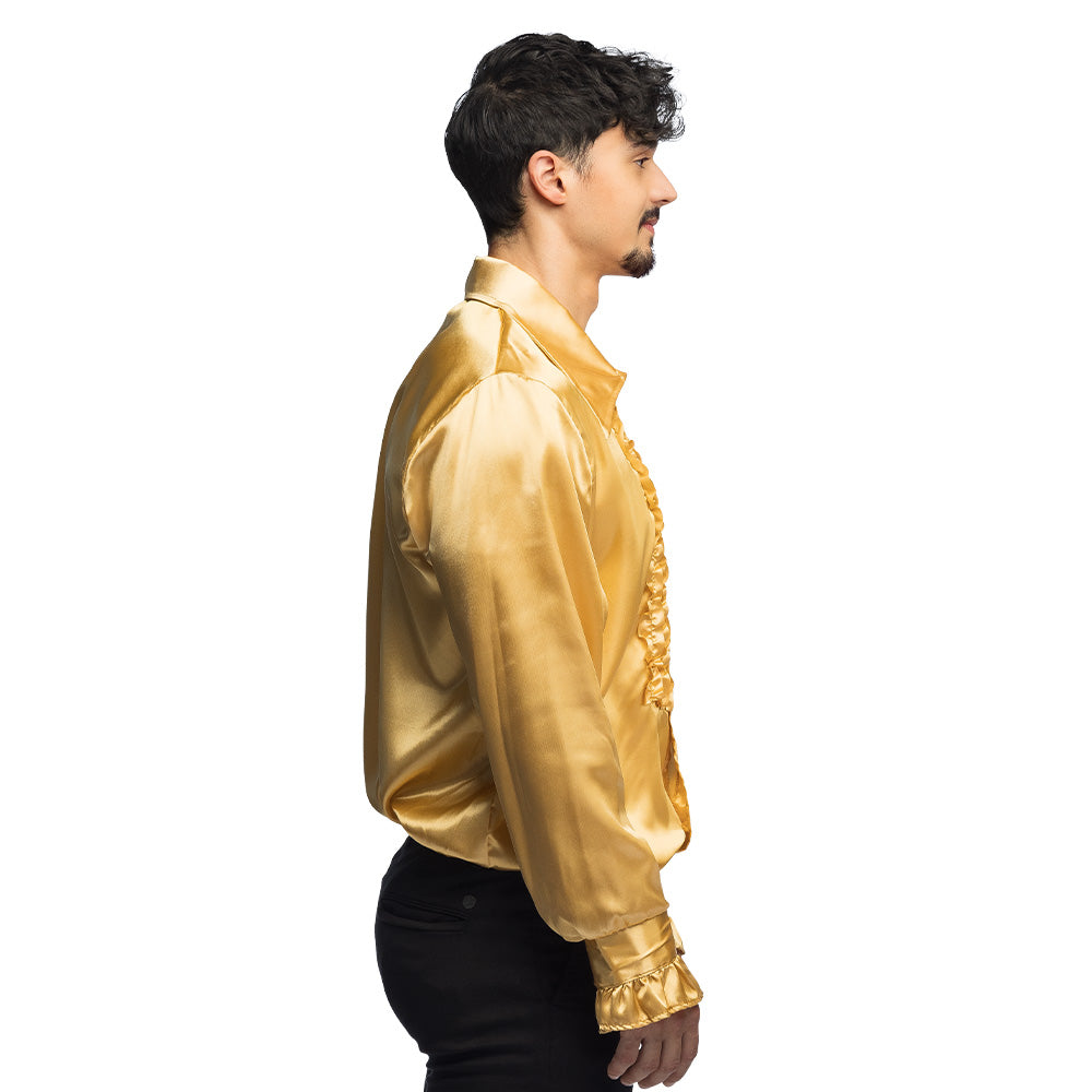 das-kost-mland-herren-70er-disco-hemd-gold-partyhemd-l image 2