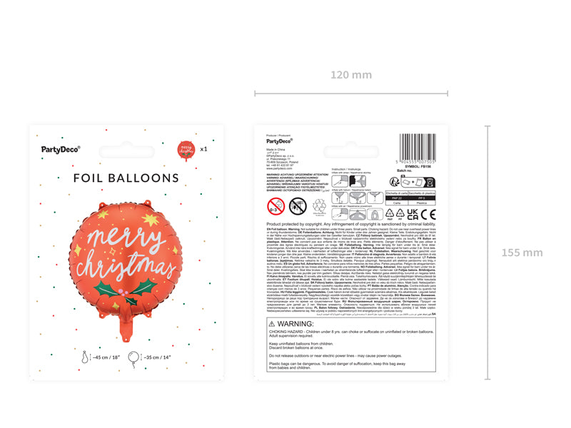 das-kost-mland-merry-christmas-folienballon-45cm image 2