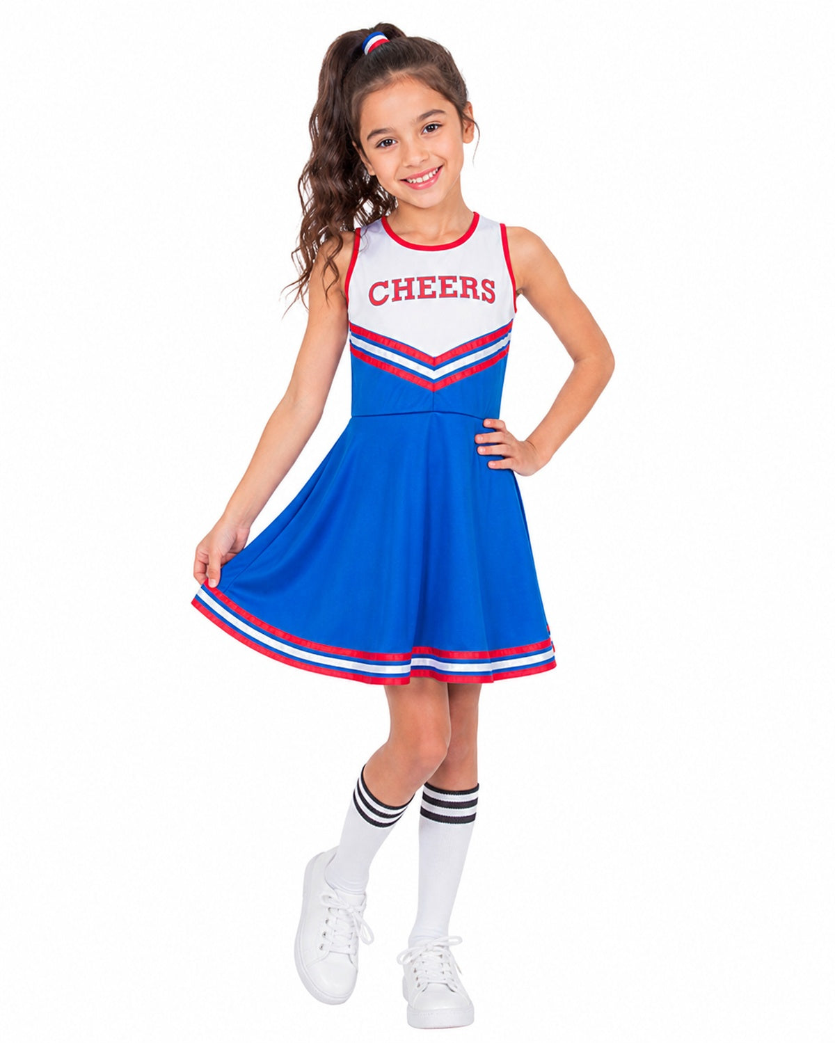das-kost-mland-m-dchen-usa-cheerleader-kleid-kost-m-blau image 1