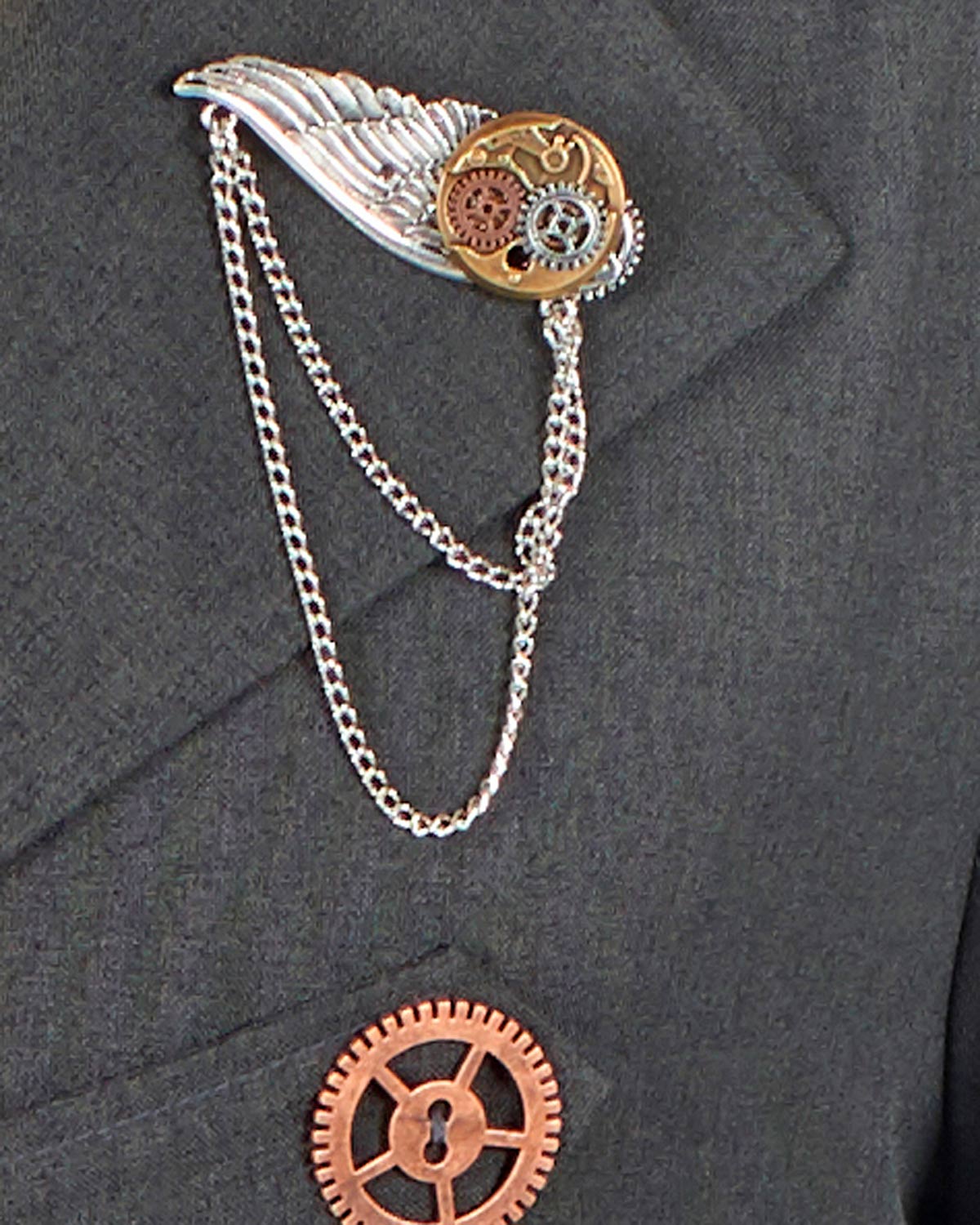 das-kost-mland-accessoires-fl-gel-brosche-steampunk-414014-bronze image 3