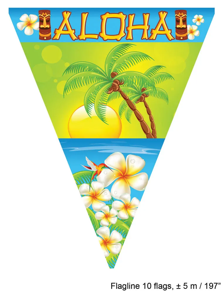 das-kost-mland-aloha-flaggen-girlande-5m-hawaii-deko image 1