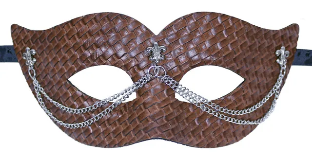 das-kost-mland-accessoires-augenmaske-flechtmuster-augenmaske-braun image 1