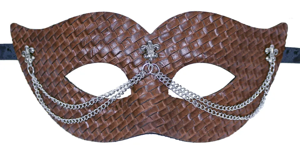 das-kost-mland-accessoires-augenmaske-flechtmuster-augenmaske-braun image 1