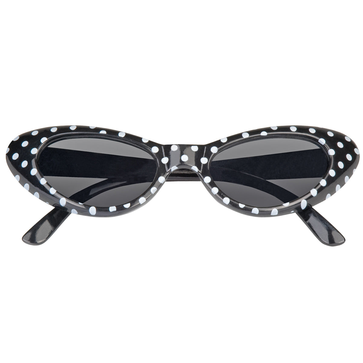 das-kost-mland-sandy-cat-eye-partybrille-schwarz-wei-punkte image 1