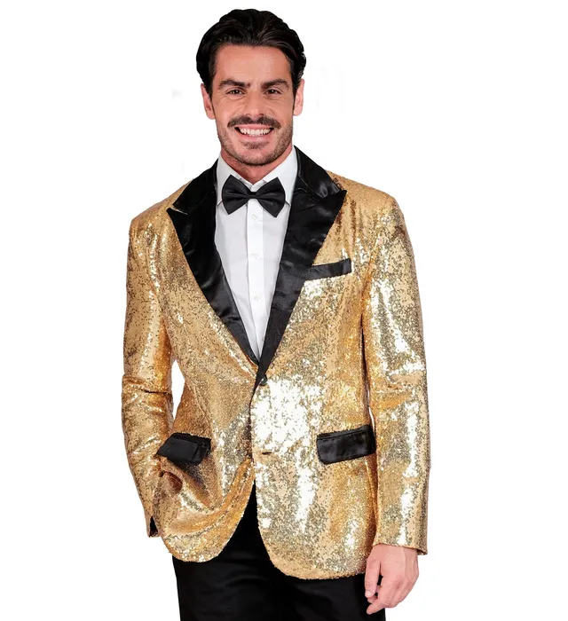 das-kost-mland-glitter-pailletten-jackett-herren-gold image 1