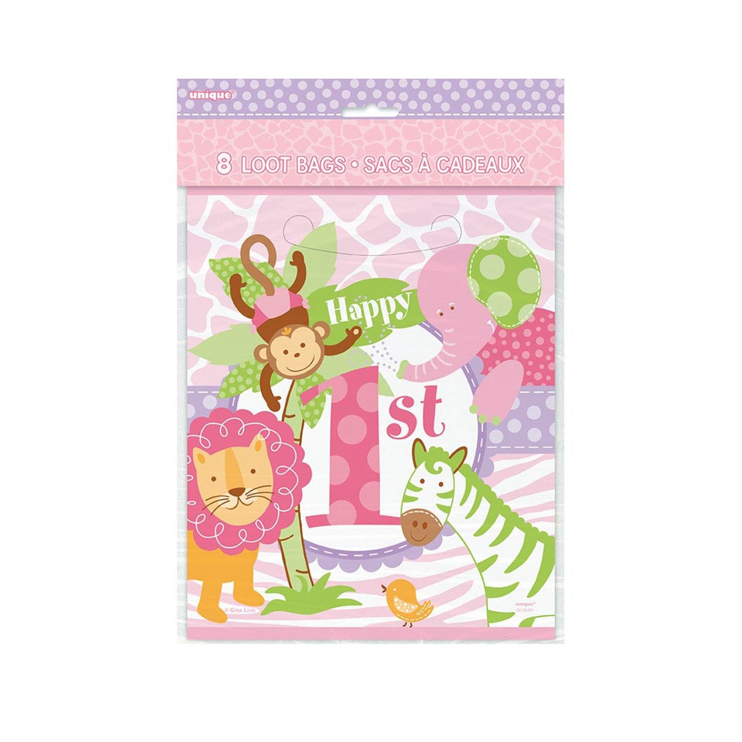das-kost-mland-safari-geschenkbeutel-rosa-18x22-8stk image 1