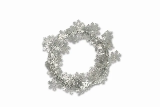 das-kost-mland-weihnachtsgirlande-schneeflocken-silber-2-70m image 1