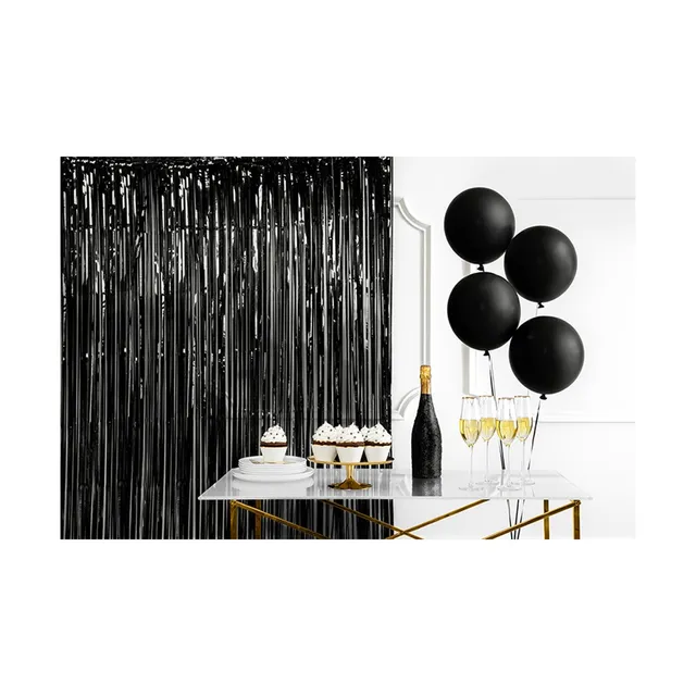 das-kost-mland-deko-lametta-t-rvorhang-90x250-cm-schwarz image 1