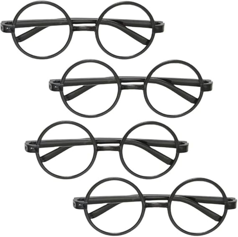 harry-potter-brillen-party-set-4-st-ck-rund-schwarz-kunststoff image 2