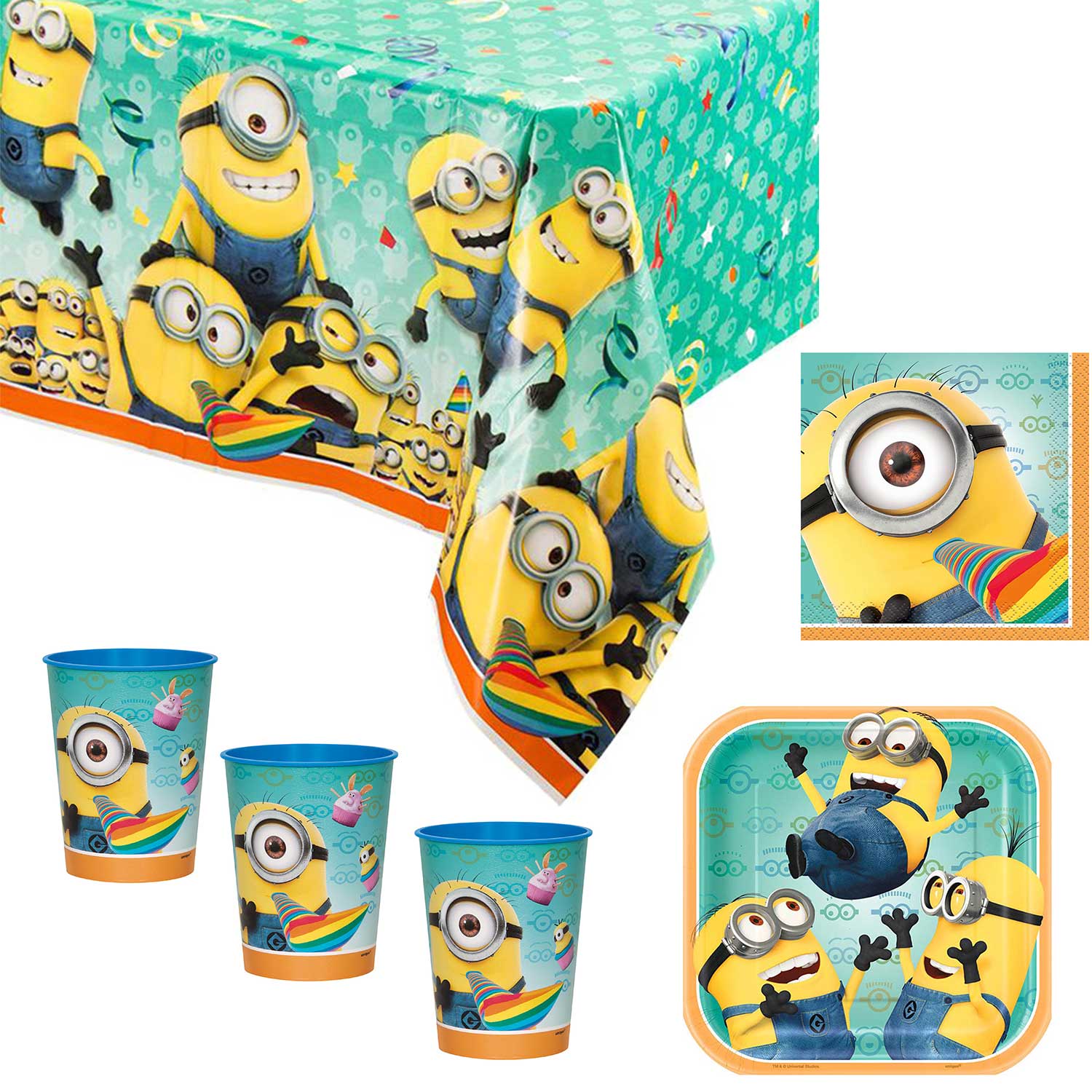 das-kost-mland-minions-party-deko-set-tischdeko-8-personen image 2