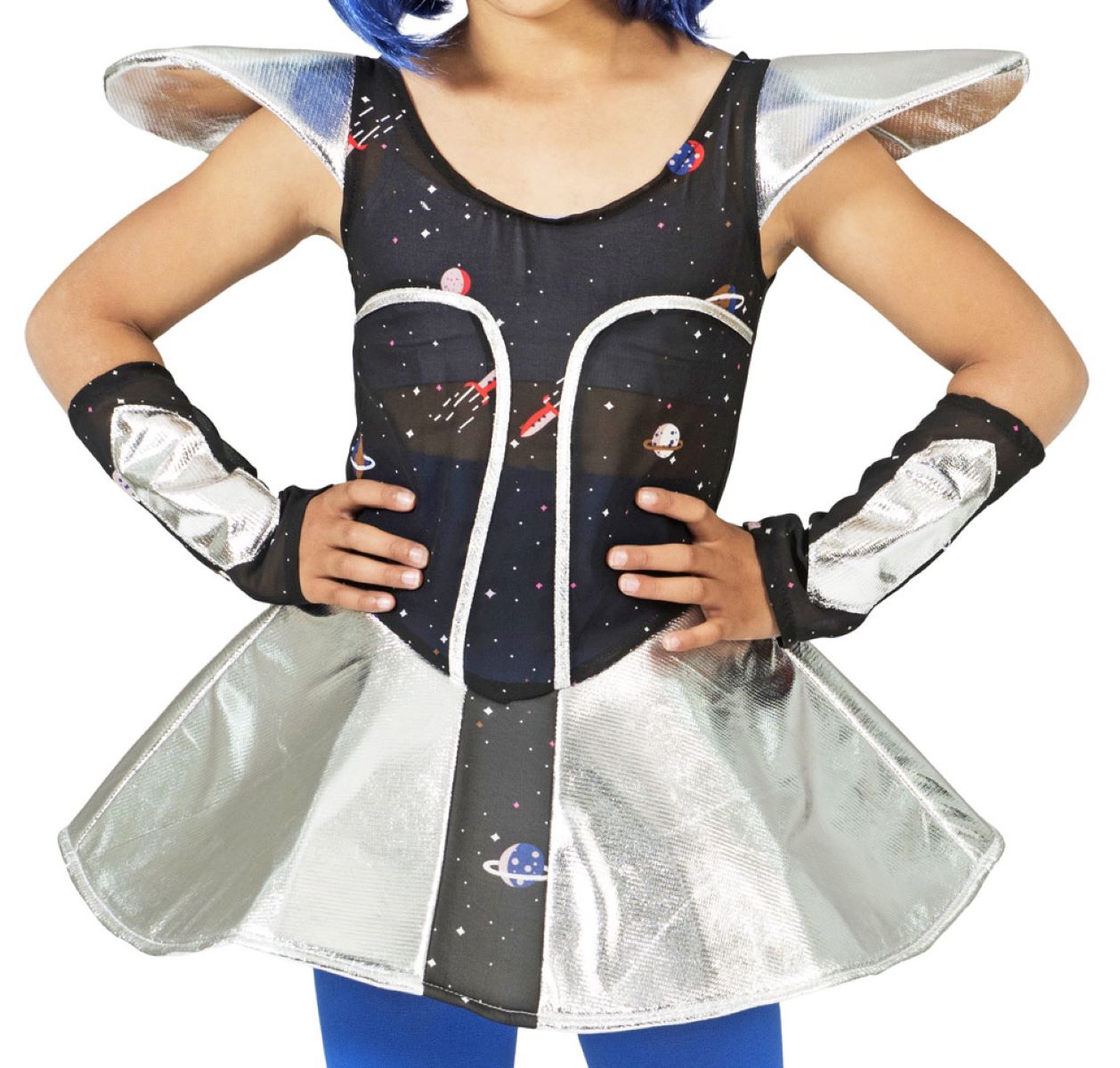das-kost-mland-space-girl-leia-kost-m-silber-gr-128 image 7