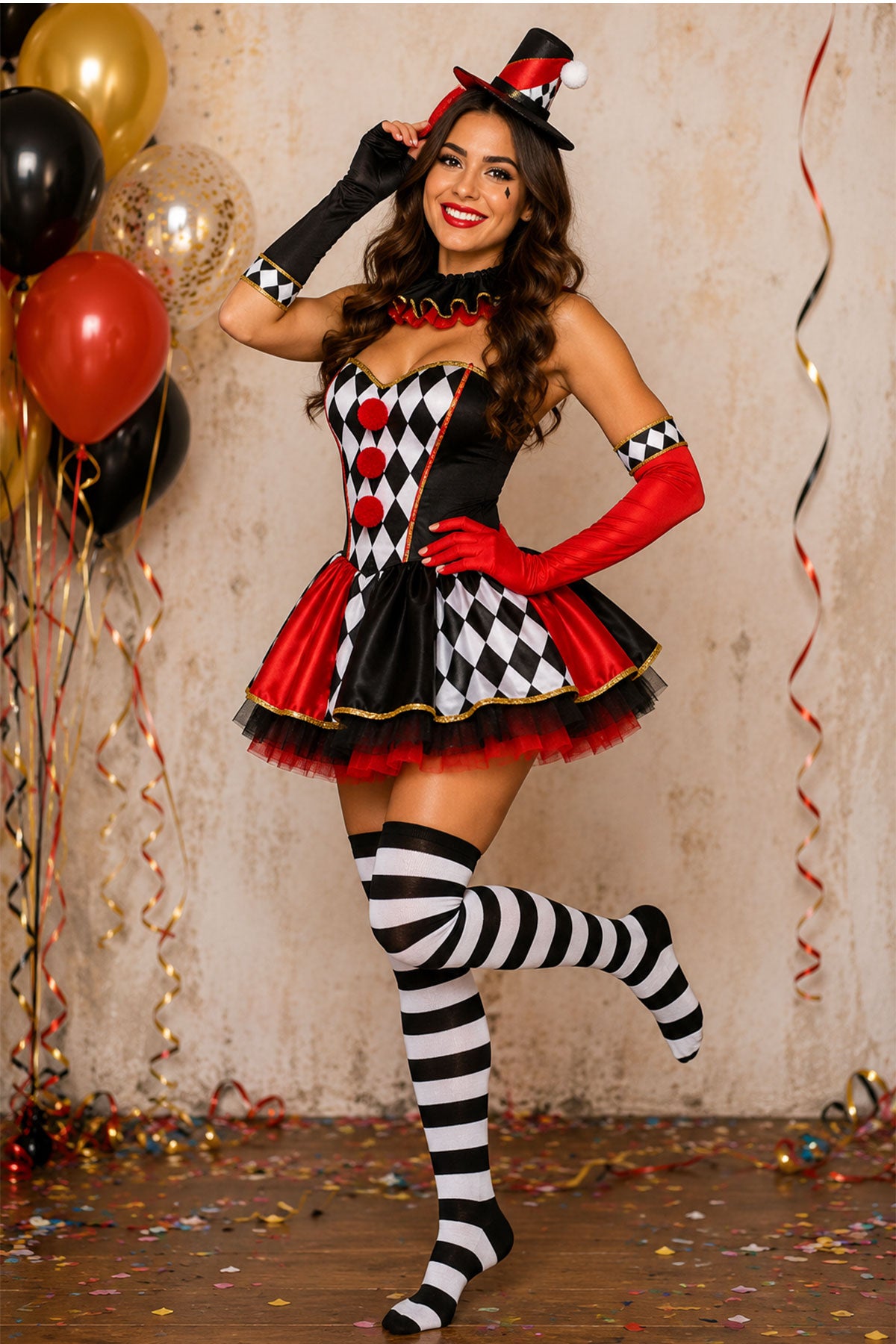 das-kost-mland-ringelstr-mpfe-overknees-kniestr-mpfe-schwarz-wei image 3