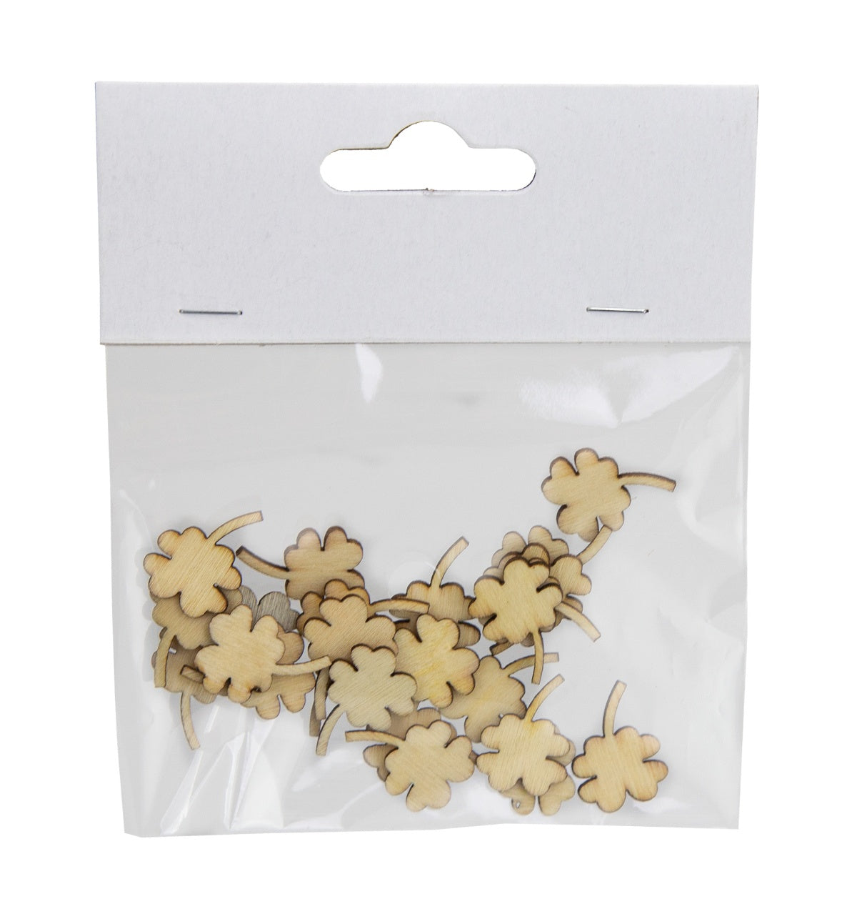 das-kost-mland-07621-kleeblatt-streudeko-holz-natur-24-st-ck-2x2cm image 1