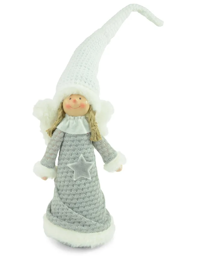 das-kost-mland-dekorationen-engel-lilly-dekofigur-30cm-grau-wei image 1