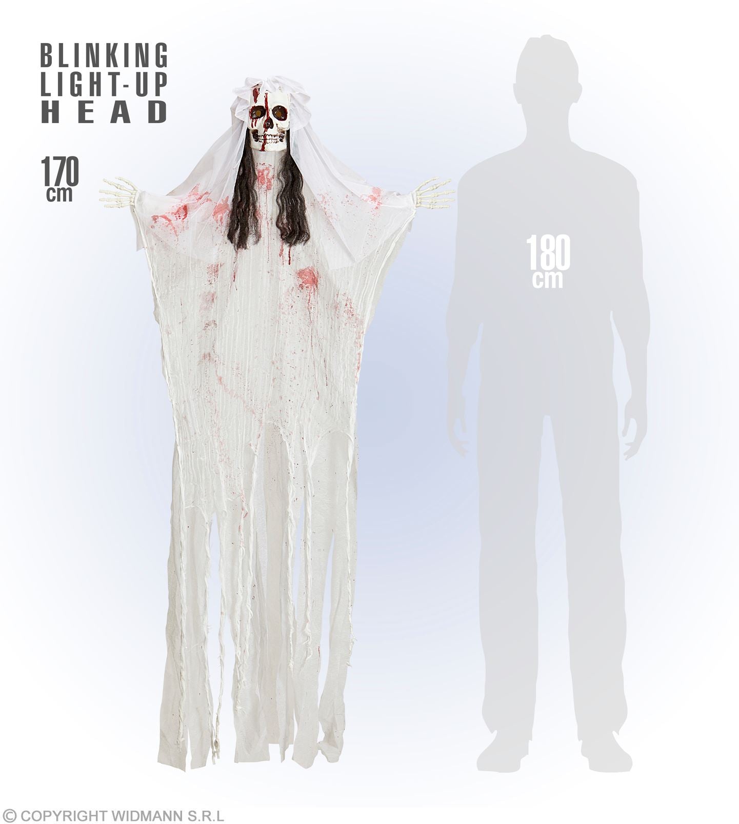 das-kost-mland-blutige-skelett-braut-h-ngefigur-170cm-led image 2