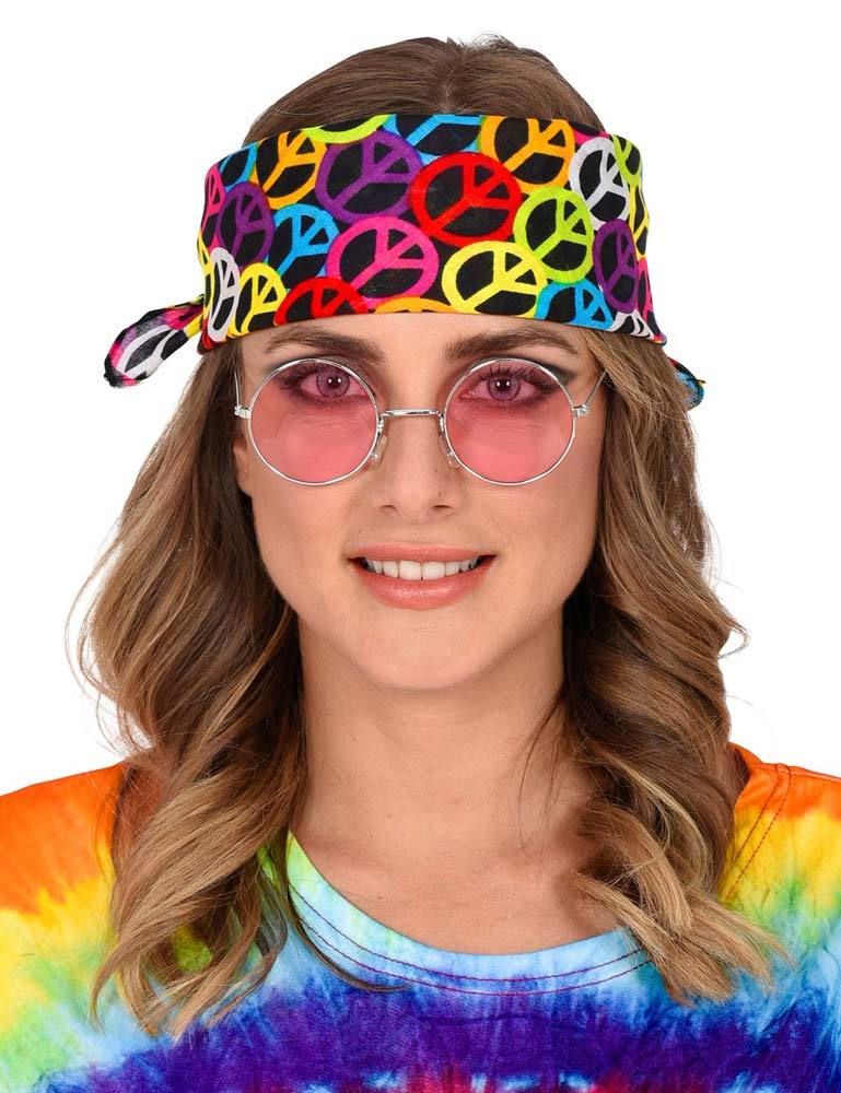 das-kost-mland-accessoires-peace-bandana-halstuch-55x55-schwarz-bunt image 5