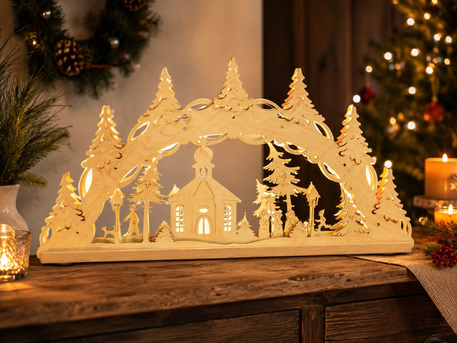 das-kost-mland-dekorationen-lichterbogen-seiffener-kirche-55cm image 7