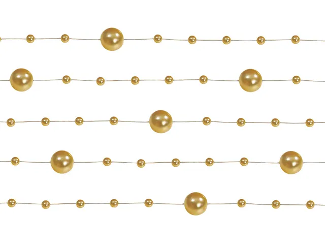das-kost-mland-dekorationen-perlengirlande-gold-1-3m-deko image 1