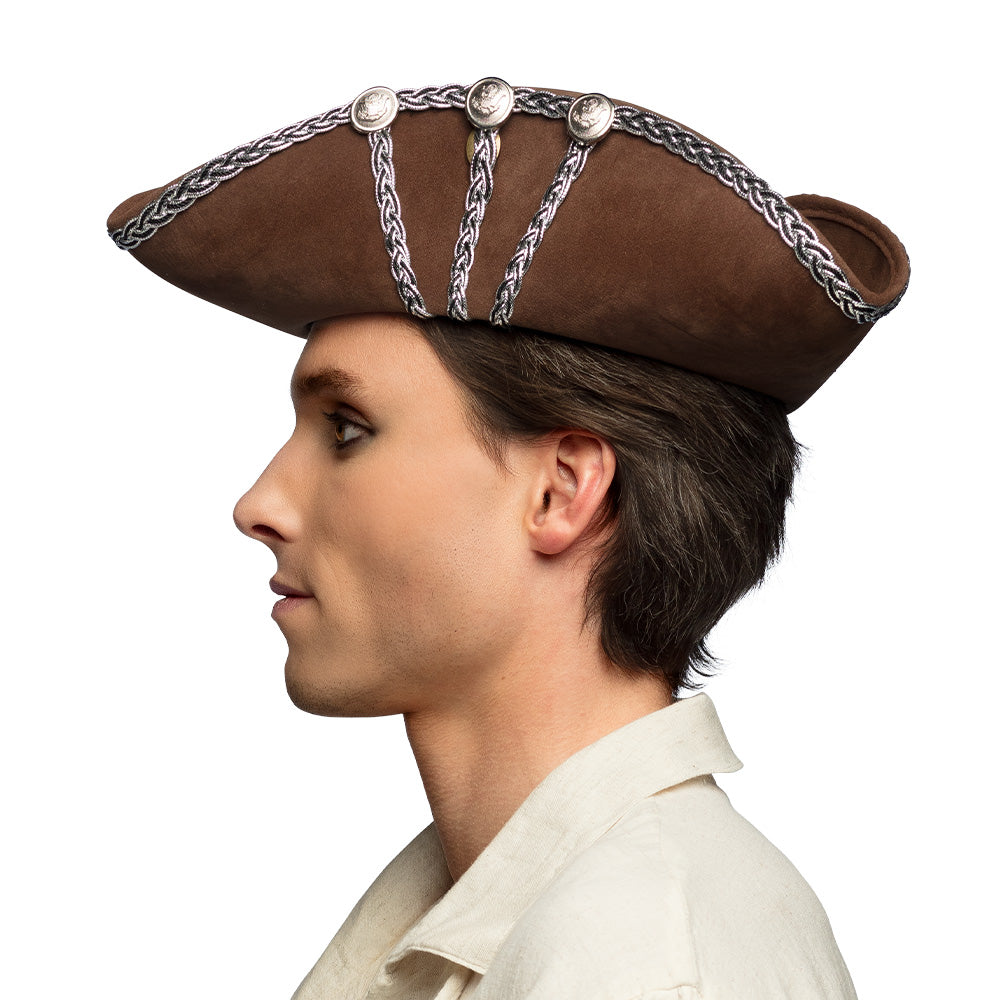 das-kost-mland-piraten-hut-dreispitz-alistair-braun-piratenhut image 2