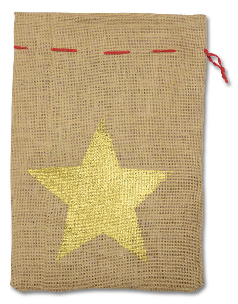 das-kost-mland-nikolaussack-jutesack-25x35cm-stern-rot image 2