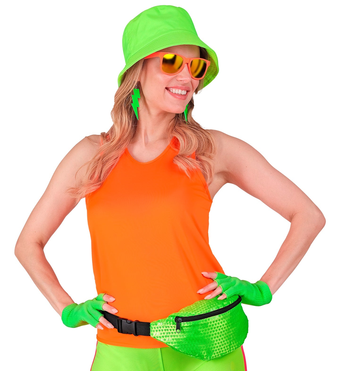das-kost-mland-accessoires-neon-bauchtasche-pailletten-gr-n image 5