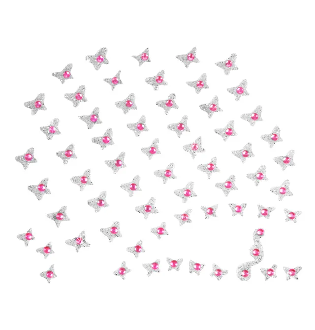 das-kost-mland-glitzer-sticker-pink-gesicht-haar-selbstklebend image 1