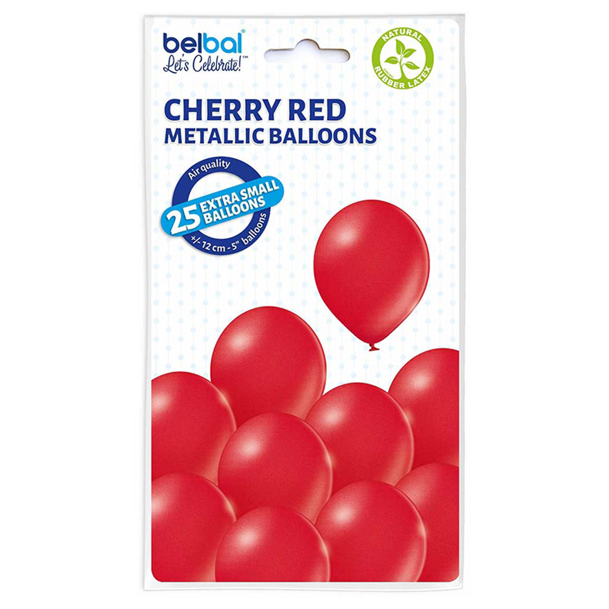 das-kost-mland-dekorationen-luftballon-metallic-12cm-kirschrot-25stk image 2