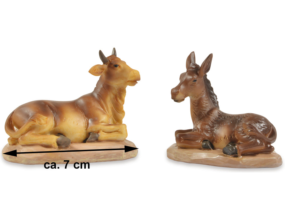 riffelmacher-krippentiere-ochs-esel-2er-set-7-cm-braun image 2