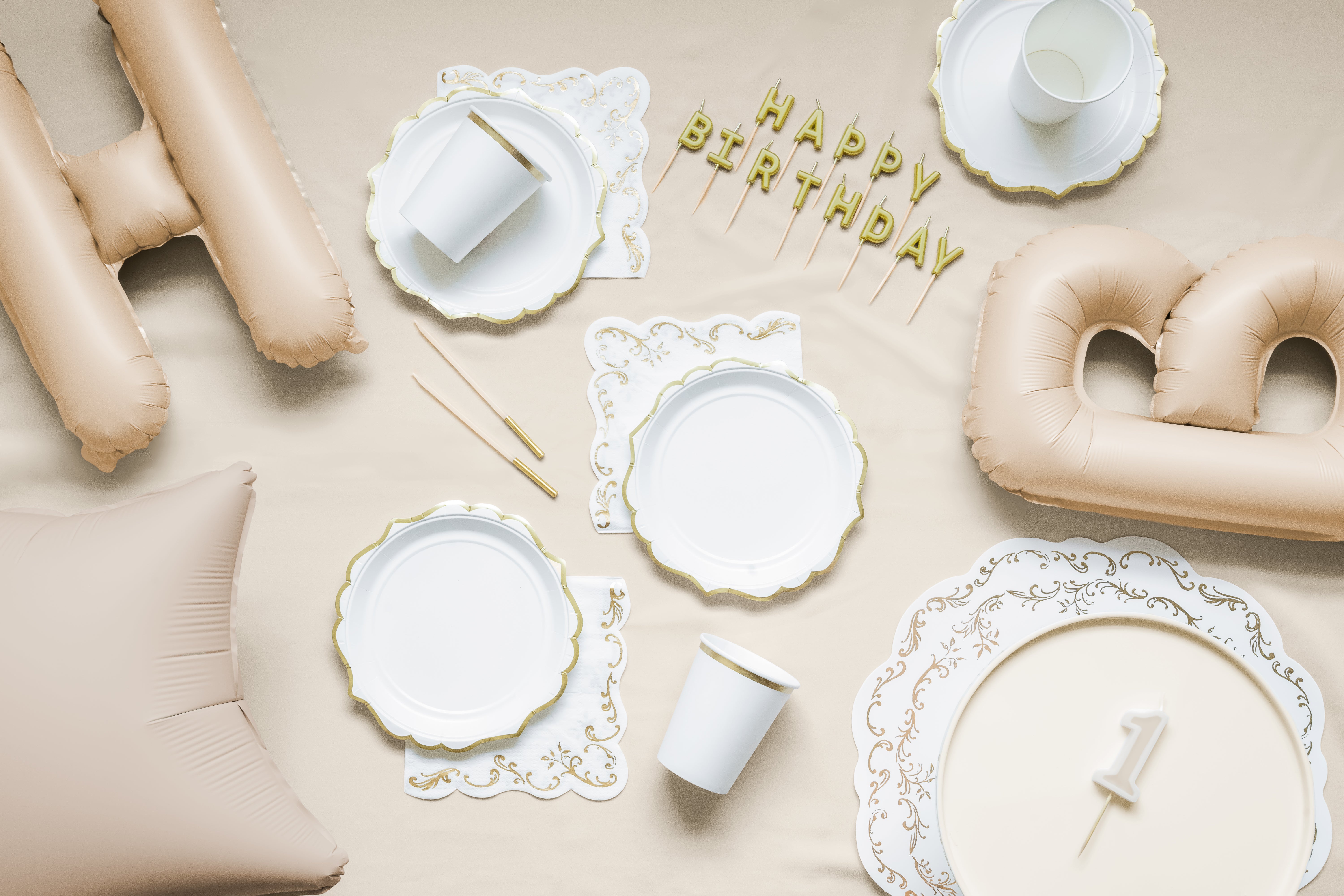 das-kost-mland-geburtstagskerzen-14-cm-12-stk-beige-glatt image 2
