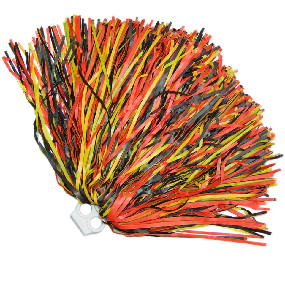 das-kost-mland-cheerleader-pompon-ringgriff-schwarz-rot-gelb image 1