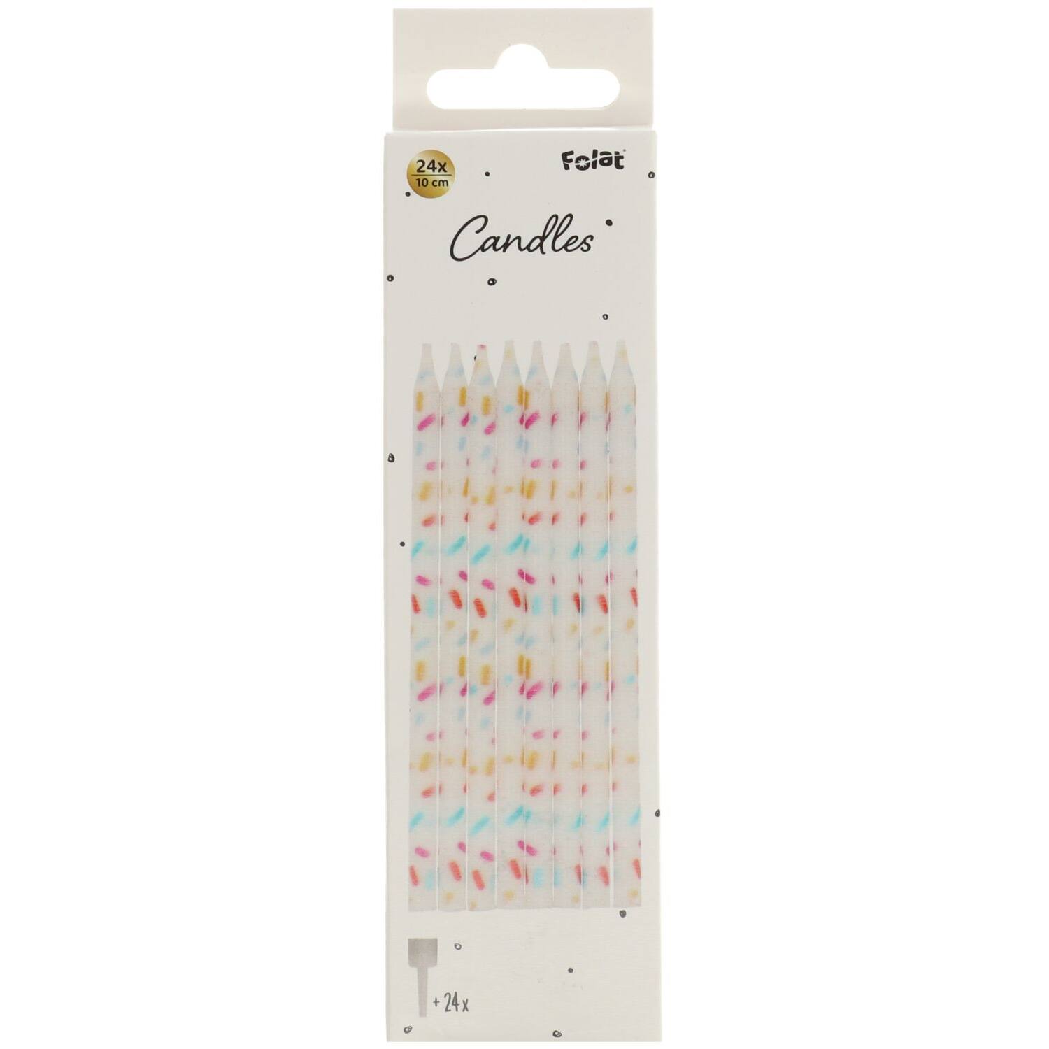 das-kost-mland-cozy-sprinkles-kerzen-10cm-24-stk-mehrfarbig image 2
