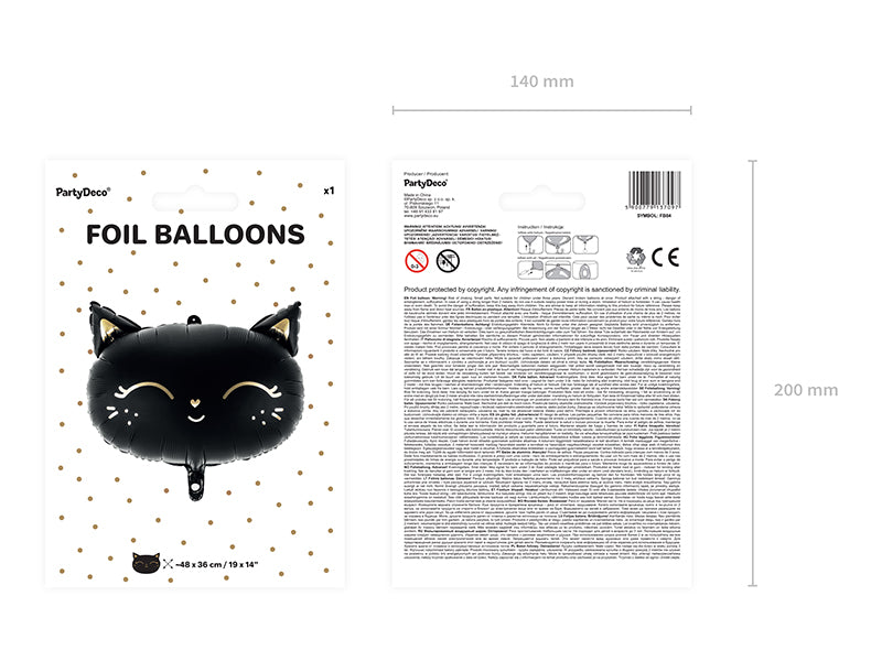 das-kost-mland-katze-folienballon-schwarz-48x36cm image 2