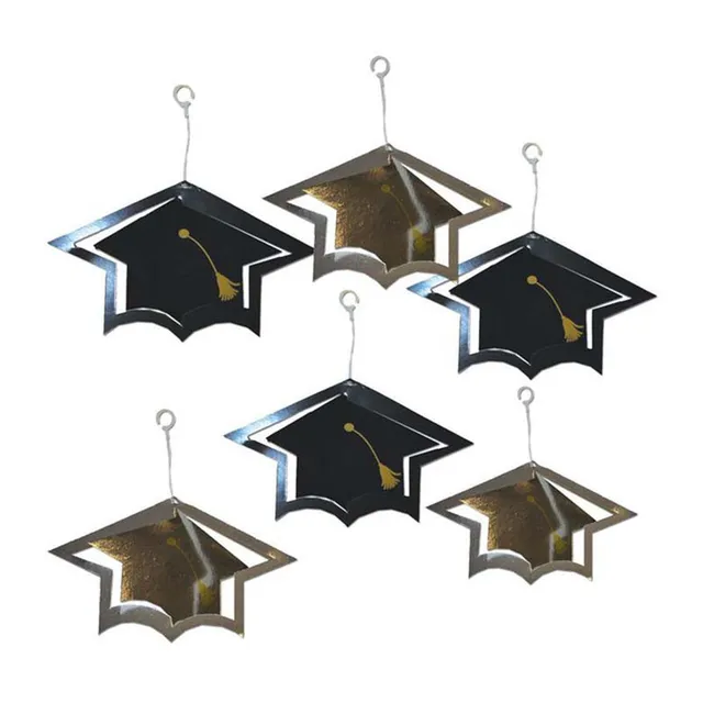 das-kost-mland-swirldeko-graduation-abschlusshut-h-ngedeko-6-st-ck image 1