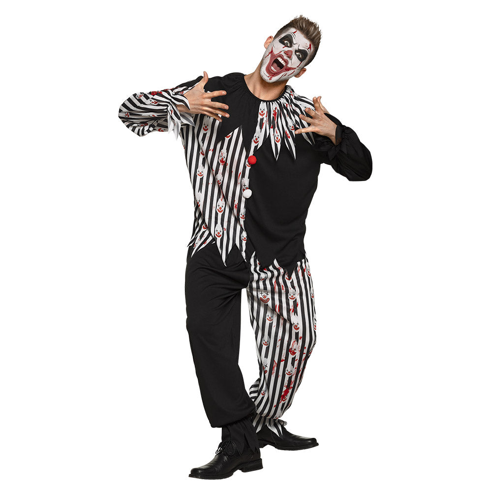 das-kost-mland-herren-bloody-clown-kost-m-overall-schwarz-wei-50-52 image 1