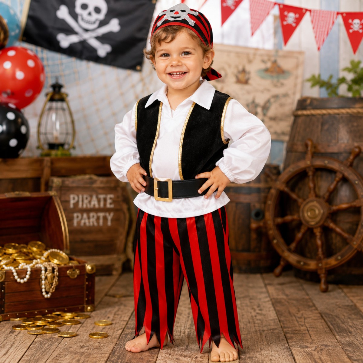 das-kost-mland-baby-piraten-kost-m-seer-uber-bandana-gr-86-104 image 2