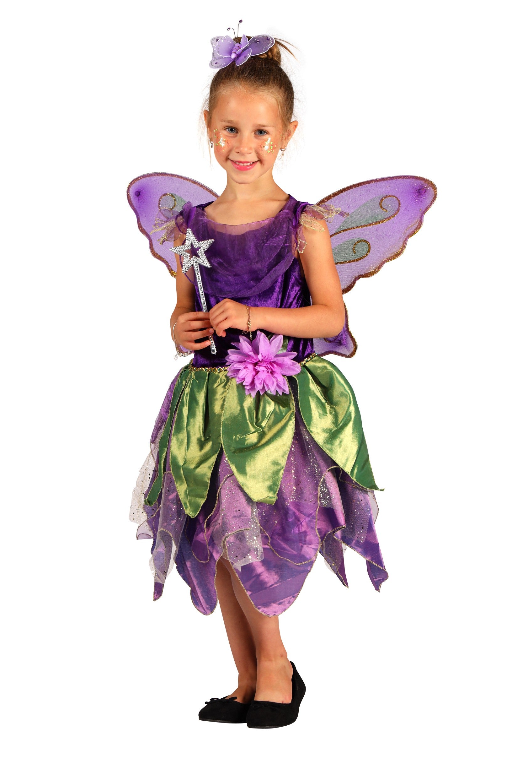 das-kost-mland-m-dchen-feen-kost-m-elfe-leela-lila-116-128 image 2