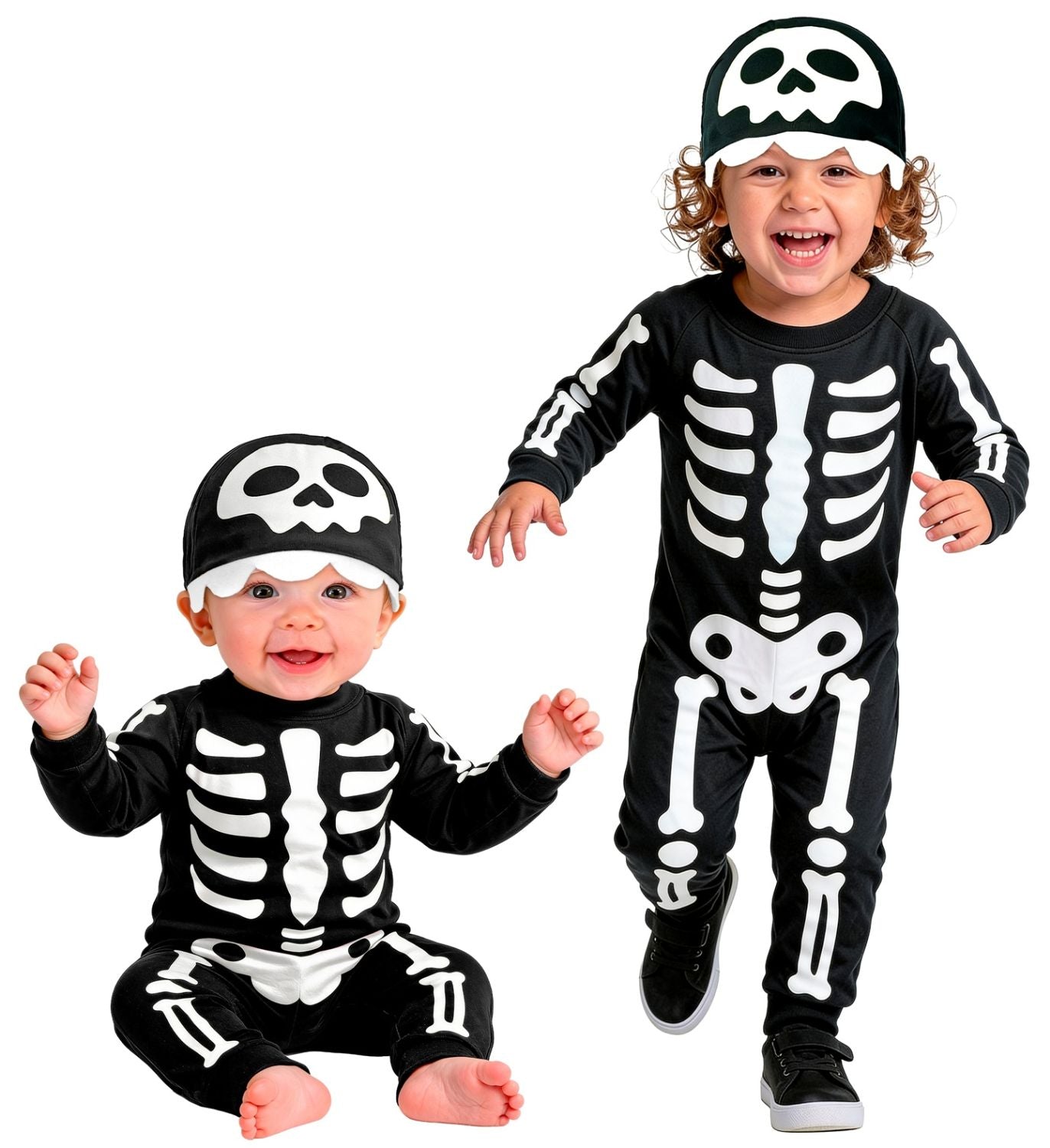 das-kost-mland-kleines-skelett-babykost-m-schwarz-wei image 5