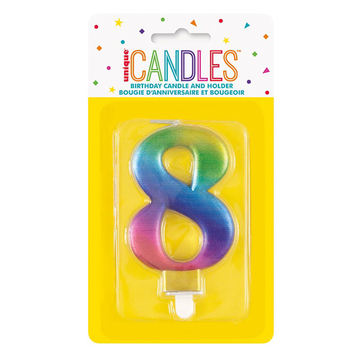 das-kost-mland-zahlenkerze-regenbogen-nr-8-8cm-vegan image 2
