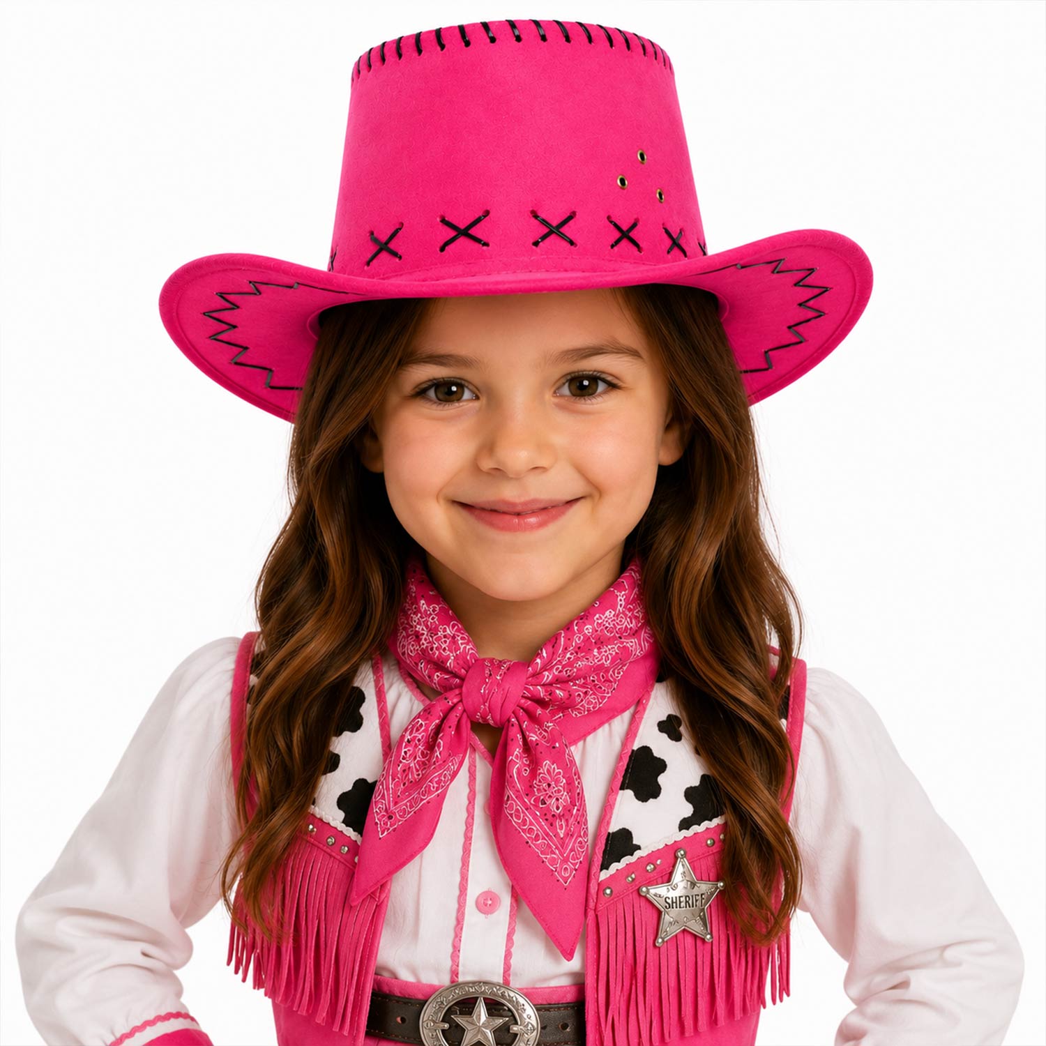 das-kost-mland-accessoires-cowboyhut-kinder-pink-western-48-cm image 4