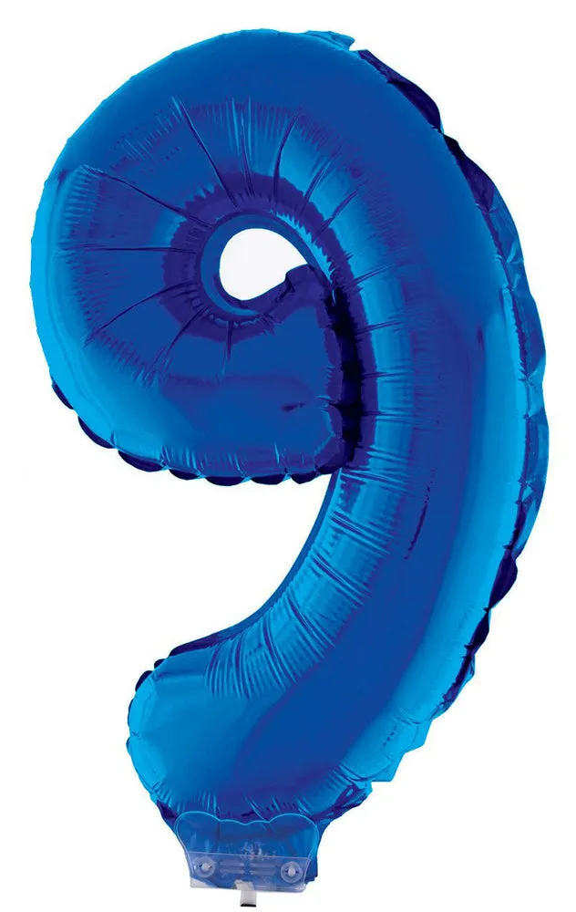 das-kost-mland-zahlen-folienballon-41cm-blau-zahl-9-stab image 1